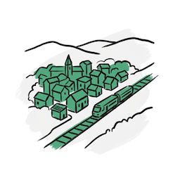 Railway junction town