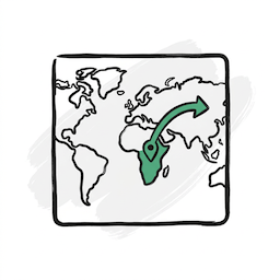 Global coverage icon